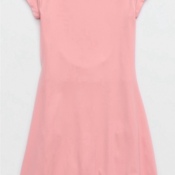 Aerie Offline Pink Activewear Mini Dress Built In Shorts Open Back Pickleball M - Picture 3 of 9
